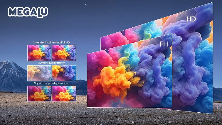 Porovnání obrazu: nativní Full HD proti přeškálovanému HD rozlišení