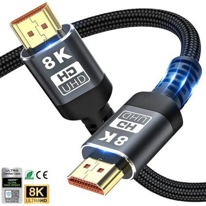 HDMI Kabel HD 8K 60Hz 4K 120Hz 2.1 Pozlacený