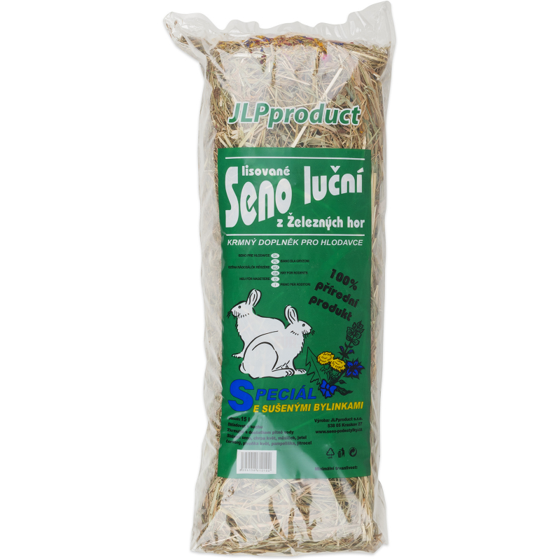 JLPproduct Seno luční s bylinkami 15 l