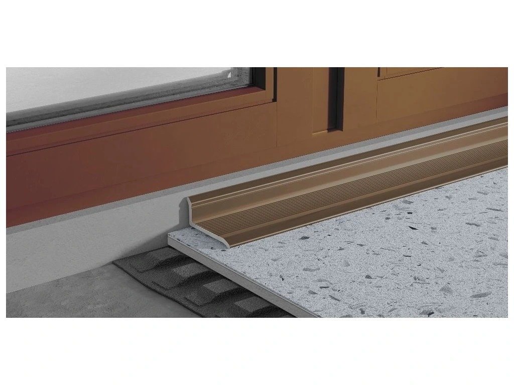 Ukončovací lišta samolepící, hliník elox bronz, 10 mm, 2,7 m