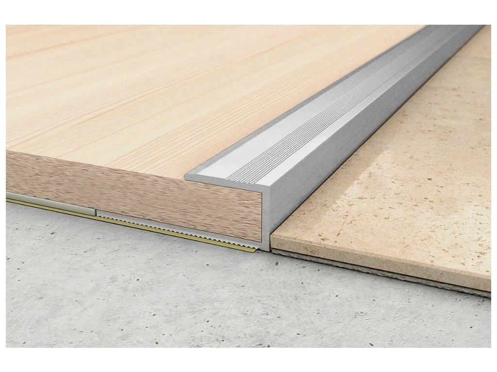 Ukončovací lišta, pro laminát , hliník elox stříbro, 8,8 mm, 2,7 m