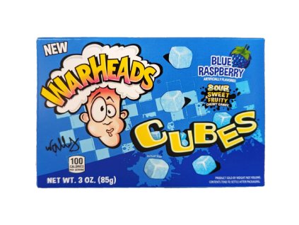 Warheads Blue Raspberry Cubes 85g