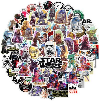 Star Wars kreslené samolepky (50 ks)