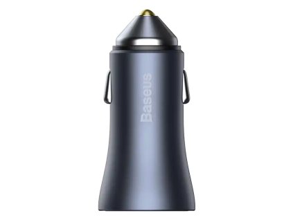 65441 baseus golden contactor pro nabijacka do auta usb usb c qc4 0 pd scp 40w siva kabel usb c na ip 1m cierny