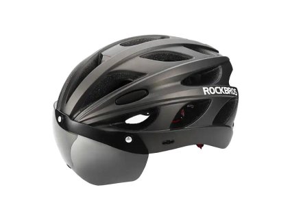 70352 cyklisticka prilba s okuliarmi rockbros tt 16 cierna