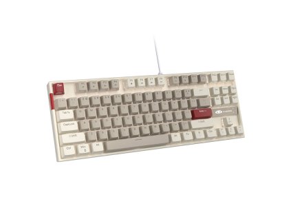 85697 magegee mk star wired keyboard retro white gray