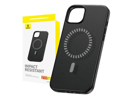 73562 magneticke puzdro na telefon pre iphone 15 promax baseus fauxther series cierne