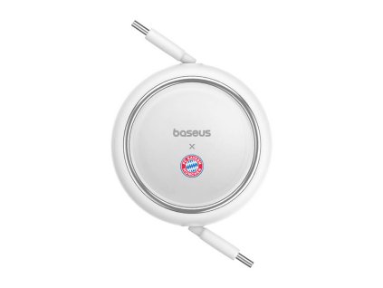 87203 nabijaci kabel baseus z usb c na usb c 100 w biely bayern edition