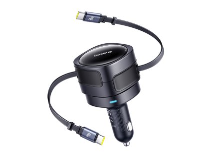 92618 nabijacka do auta baseus enjoyment max s kablami usb c usb c 60 w cierna