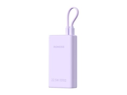 86213 powerbank romoss pha10 10000mah 22 5w purple
