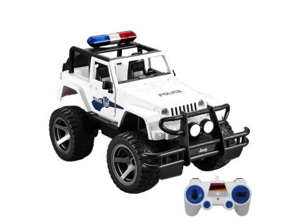 78035 remote controlled car 1 12 double eagle white jeep police e550 003