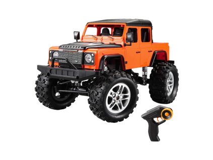 77999 remote controlled car 1 14 double eagle orange land rover defender pick up e332 003