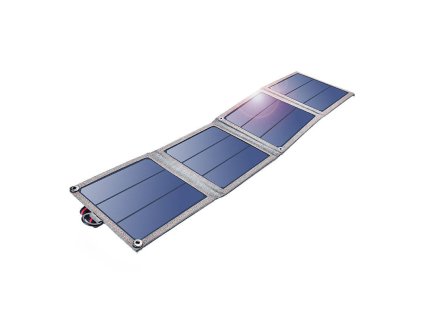 72908 skladacia solarna nabijacka choetech sc004 14w 1xusb siva