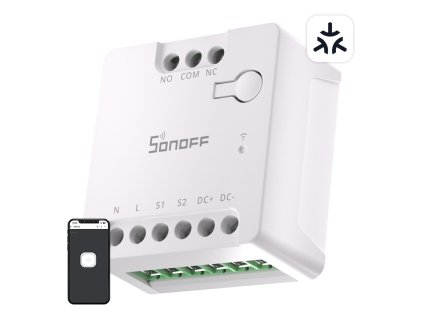 89843 sonoff mini d smart wifi matter switch ac dc 12 48v suchy kontakt
