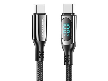 84971 vention taybav usb 2 0 c c 100 w 5a 1 2m usb cable black