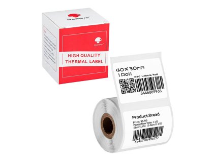 87590 samolepiace stitky phomemo 30x40 mm 230 ks biele