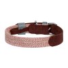 85427 2 dog collar made of natural leather and recycled material with qr code waudog size l width 25 mm brown