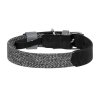 85436 2 dog collar made of natural leather and recycled material with qr code waudog size s width 15 mm black