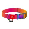 85181 1 nylon collar with qr code for waudog gradient dog orange size xl