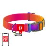 85181 nylon collar with qr code for waudog gradient dog orange size xl