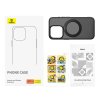 79679 1 phone case baseus skyring magnetic with stand for ip 13 pro tempered glass and cleaning kit black