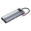 65612 4 rozbocovac 9v1 baseus serie metal gleam usb c na 3x usb 3 0 hdmi usb c pd ethernet rj45 microsd sd vga