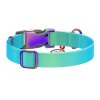 85196 2 waudog gradient nylon dog collar with qr code blue size m