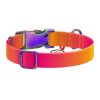 85190 2 waudog gradient nylon dog collar with qr code orange size l