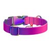 85184 2 waudog gradient nylon dog collar with qr code purple size xl