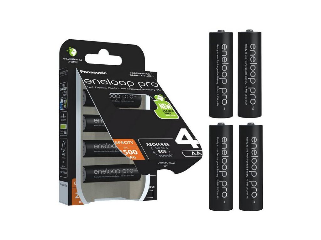 akumulatorki panasonic eneloop pro r6aa 2500mah nimh bk3hcde4be 4 sztuki blister 161c2efe7731d