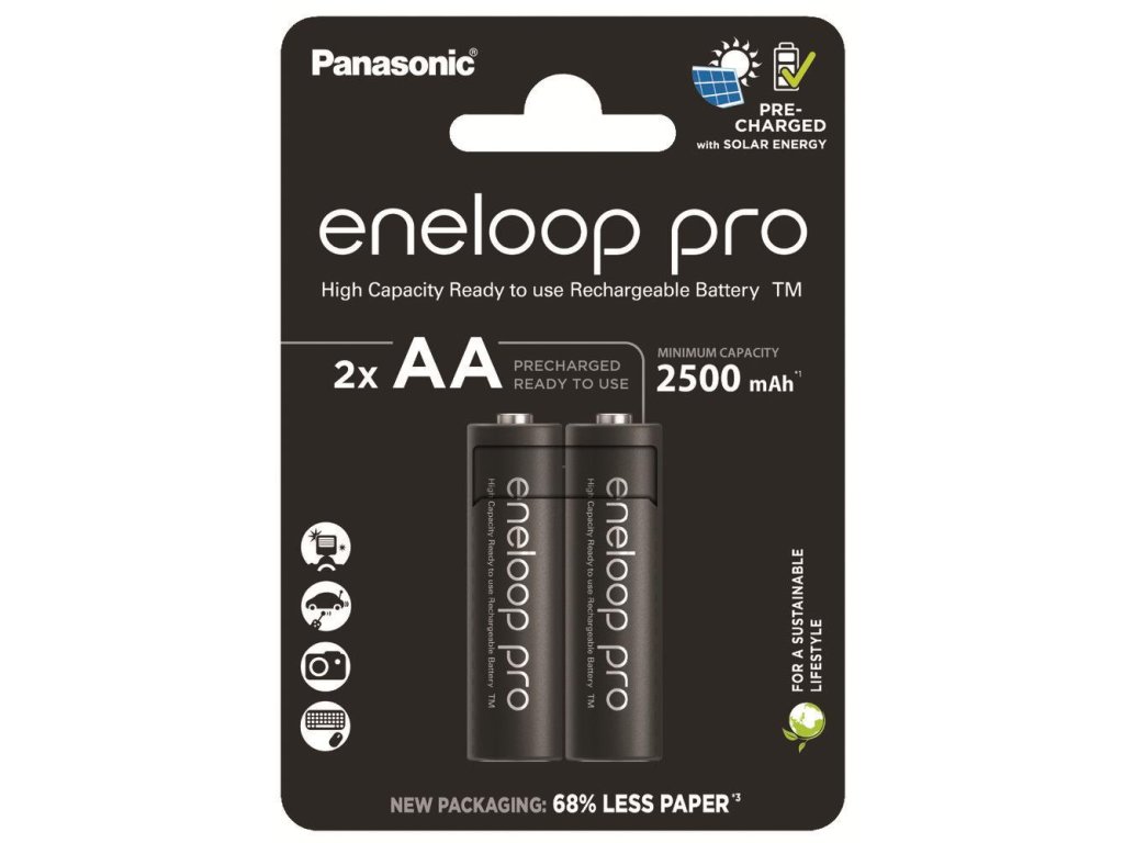 akumulatorki r6 aa panasonic eneloop pro 2500mah nimh bk3hcde2be blister 2 szt f9ee683fc95b8