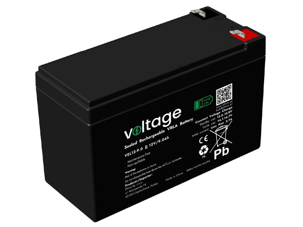 akumulator agm voltage long life 12v 9ah vel1290 ywotno 15 lat fa378a40020ac