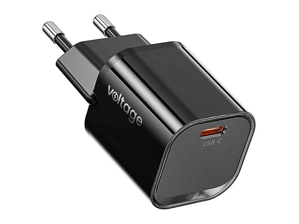 adowarka sieciowa voltage gan charger mini 20w pd 30 qc 30 usbc czarna a9632c587d937