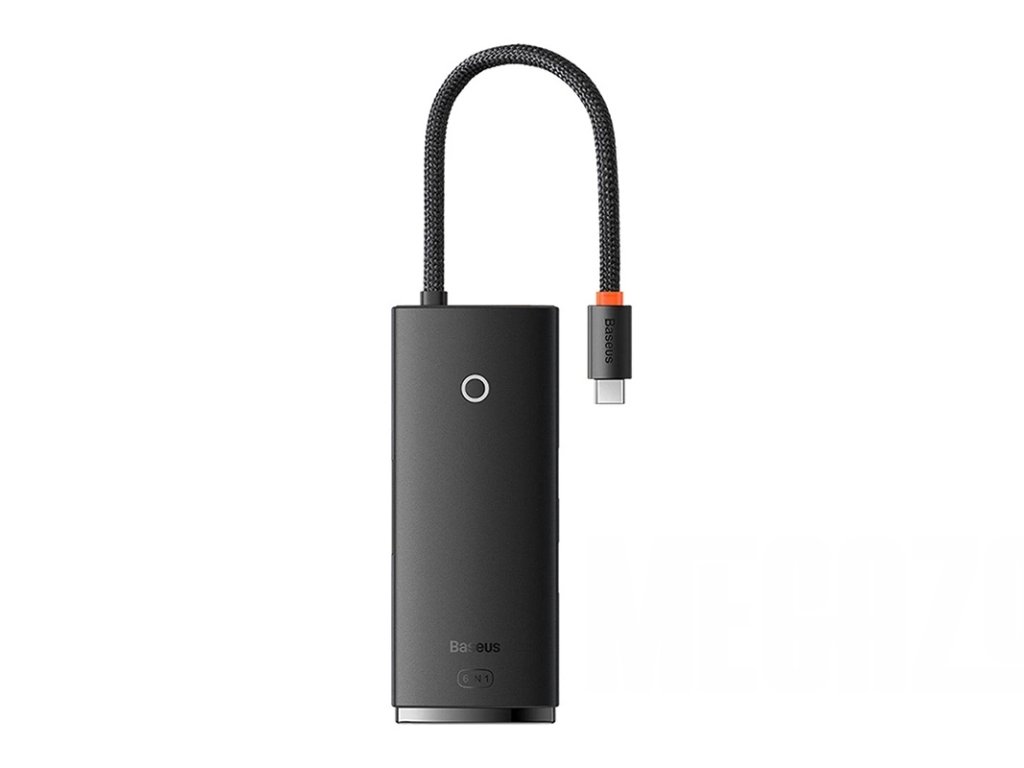 Rozbočovač Baseus OS Lite 6-portový (Type-C na HDMI+USB3.0*2+PD+SD/TF) (čierny)