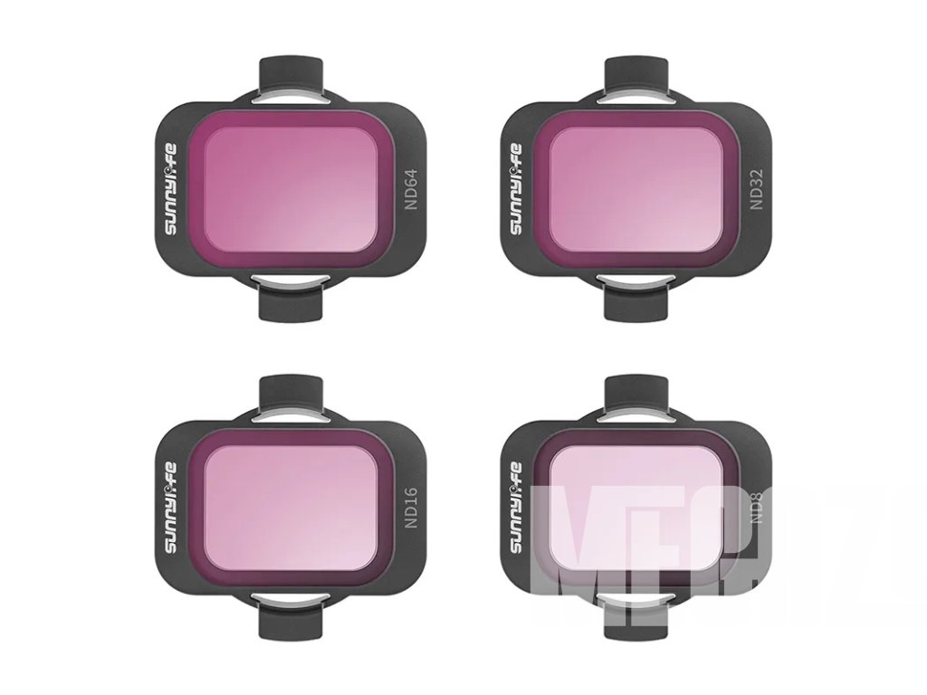 Set of 4 filters ND 8/16/32/64 Sunnylife for DJI Avata 2 (Wybierz wariant Zestaw 4 filtrów ND 8/16/32/64)