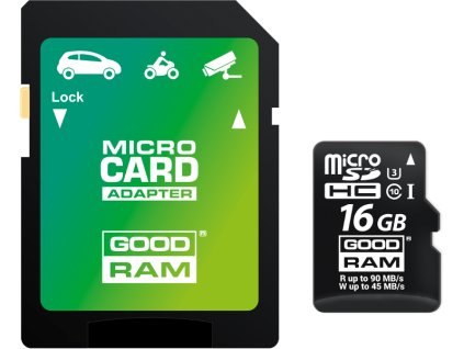 karta pamieci microsd goodram cl10 u3 16 gb adapter 1