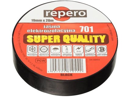 tama izolacyjna repero 701 czarna 19mmx20m 79715a006fbc6
