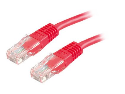 PATCHCORD U/UTP KAT.5E 1 m CZERWONY