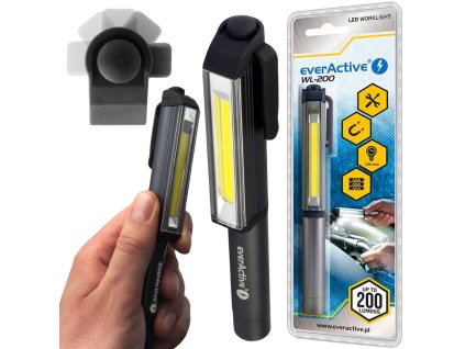 latarka warsztatowa inspekcyjna cob led everactive wl200 3w 200 lumenw ip44 32623653522ef