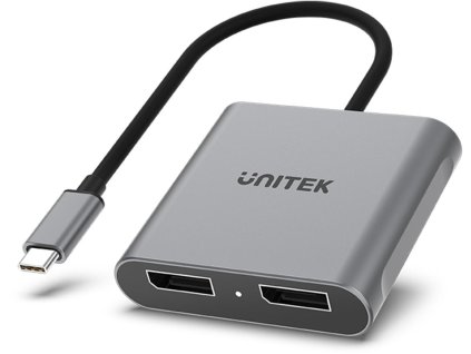 unitek v1404a adapter usbc na 2x port dp 14 8k 60hz 83399c9a1b875