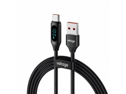 kabel usbc usbc voltage purecrystal 100w pd 100cm czarny 97eac301f5797