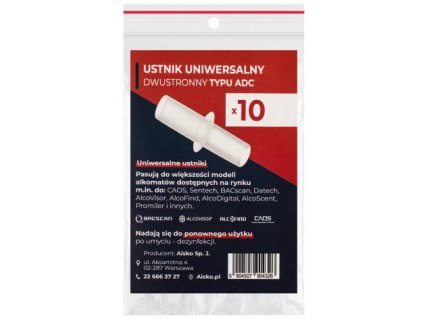 ustnik uniwersalny dwustronny typu adc aisko do alkomatw opakowanie 10 szt 8c028c1fe8f9f