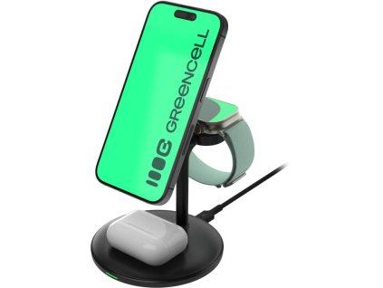 adowarka indukcyjna greencell magscape 3w1 15w magsafe iphone airpods apple watch 45281818e767f