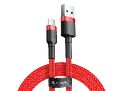 Kábel USB na USB-C Baseus Cafule 3A 0,5 m (červený)