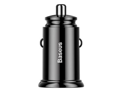 Baseus kruhová nabíjačka do auta 2xUSB QC3.0 5A 30W (čierna)