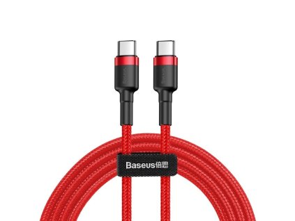 Kábel USB-C na USB-C PD Baseus Cafule PD 2.0 QC 3.0 60W 1m (červený)