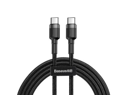 Kábel USB-C na USB-C PD Baseus Cafule PD 2.0 QC 3.0 60W 1m (čierny/sivý)