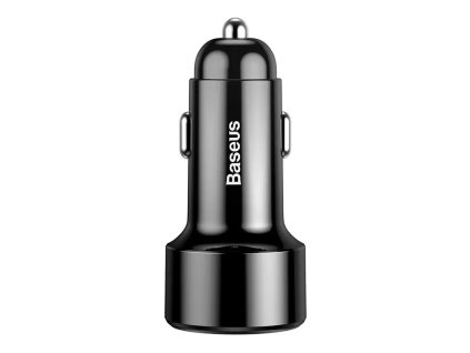 Baseus Magic USB + USB-C QC 4.0 PD 45W nabíjačka do auta (čierna)