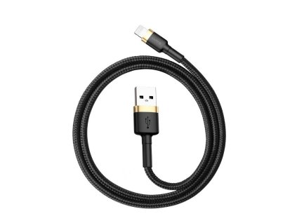 Kábel Baseus Cafule USB Lightning 1,5 A 2 m (zlatý+čierny)