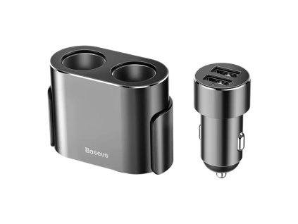 Baseus 2xUSB 3,1A 100W zásuvka do zapaľovača cigariet (čierna)